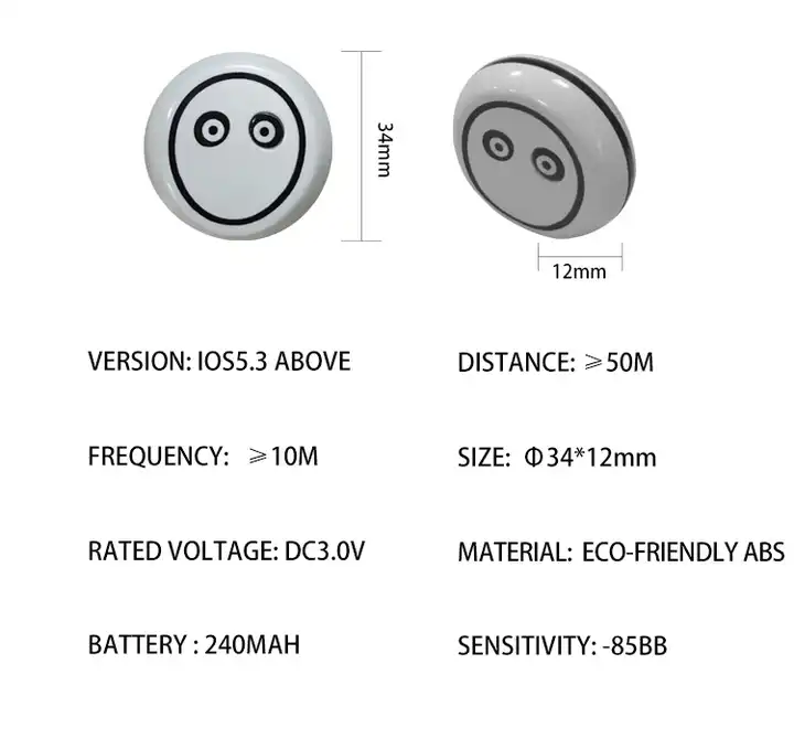 Thông số định vị không dây hy tag siêu nhỏ pin dùng 1 năm Thông số định vị không dây hy tag siêu nhỏ pin dùng 1 năm